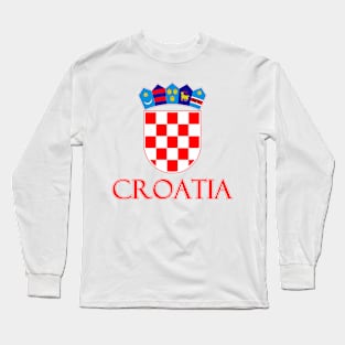 Croatia - Coat of Arms Design Long Sleeve T-Shirt